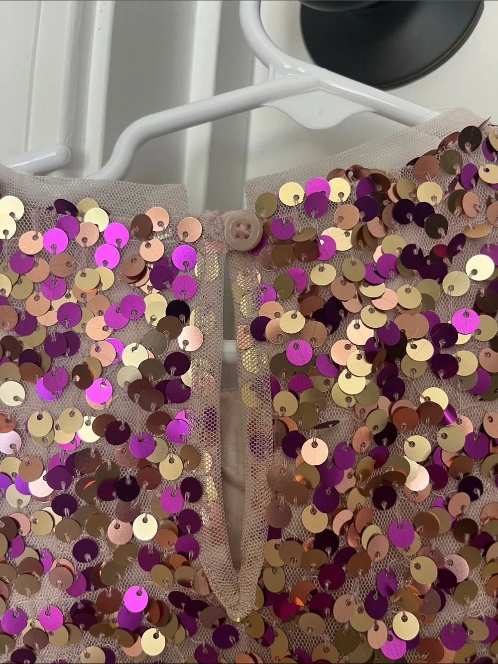 gap glitter dress Girls Pink and Gold Sequin shimmer party dress